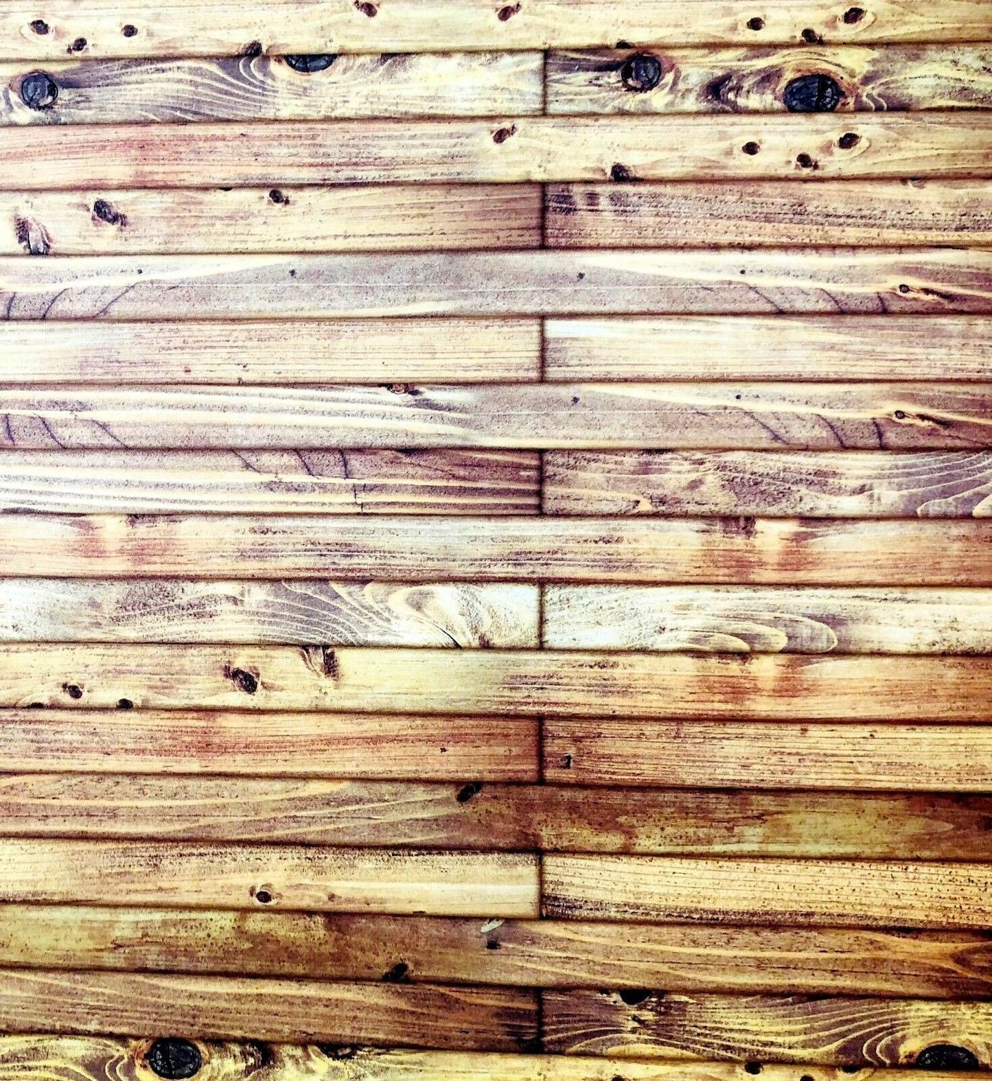 Light Pine Old Floorboards Card, Dolls House Miniature