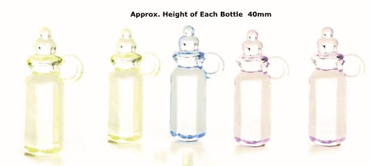 Dolls House Gallery Five Large Baby Bottles 40mm, Doll House Miniature.