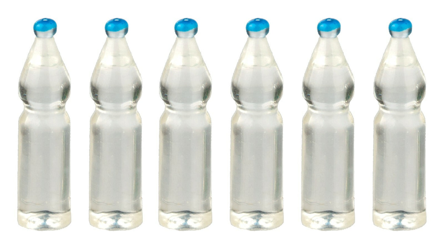 6 Water Bottles, Dolls House Miniatures,Accessory Food & Drink Dining
