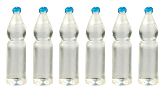 6 Water Bottles, Dolls House Miniatures,Accessory Food & Drink Dining