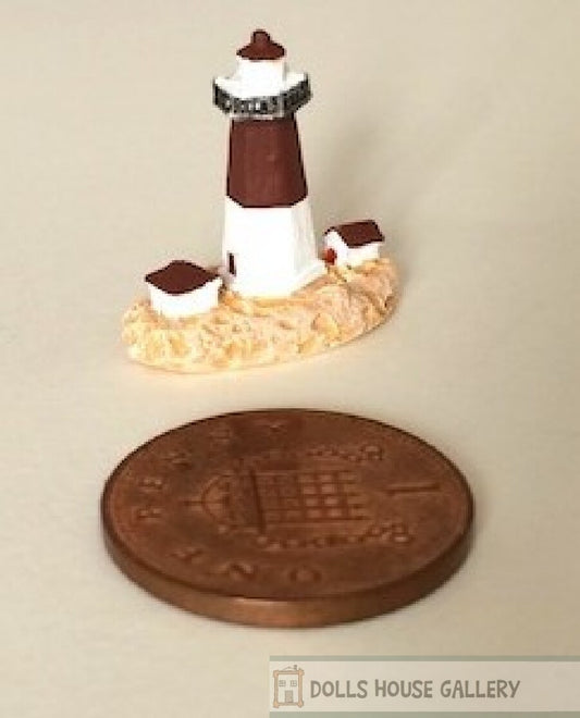 Tiny Lighthouse Design 3, Doll House Miniatures Ornament 1,12 Scale