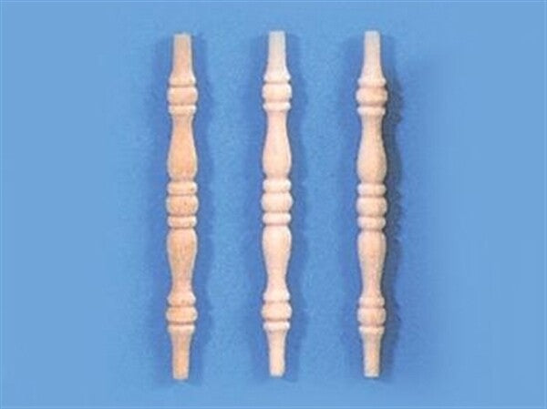 Small Spindles Pack Of 12, Dolls House Miniature, Stairs DIY Accessory