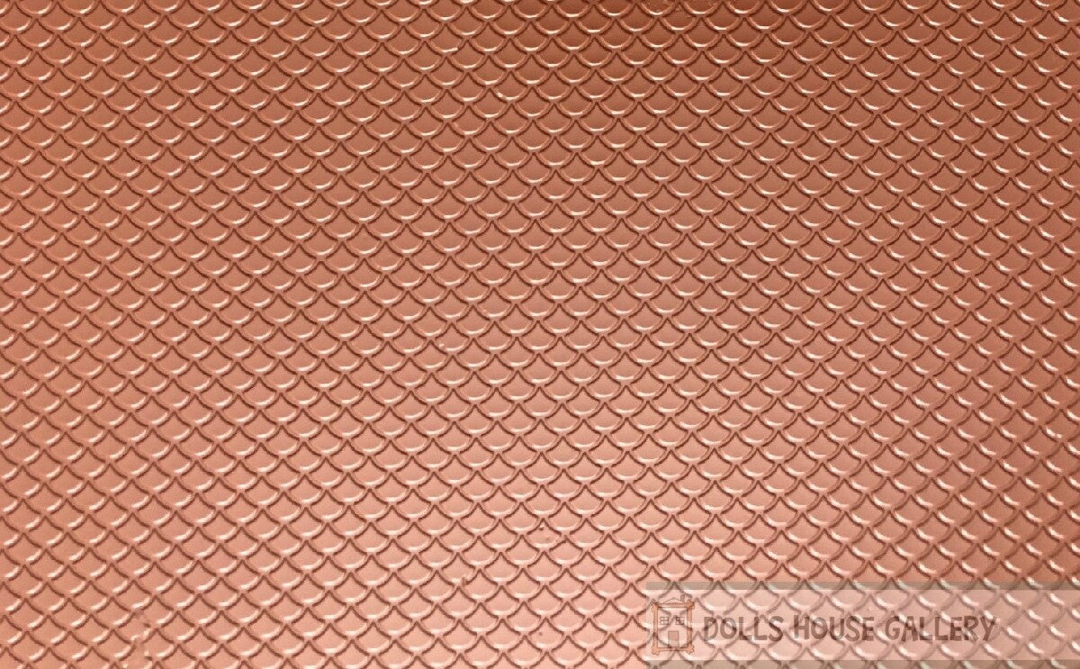 Roof Tile Red 4mm Scalloped Shell Type , Railways 00 Gauge, Trains