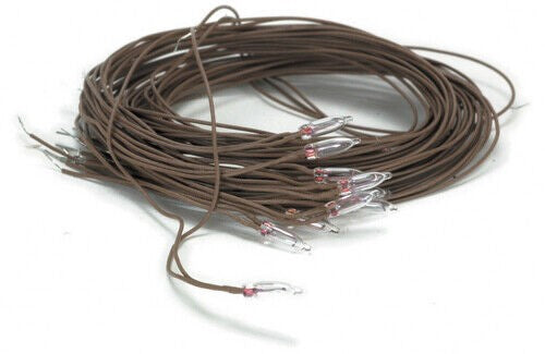 1 Flame Bulb With Brown Wire, Dolls House Miniature Lighting 12 Volt