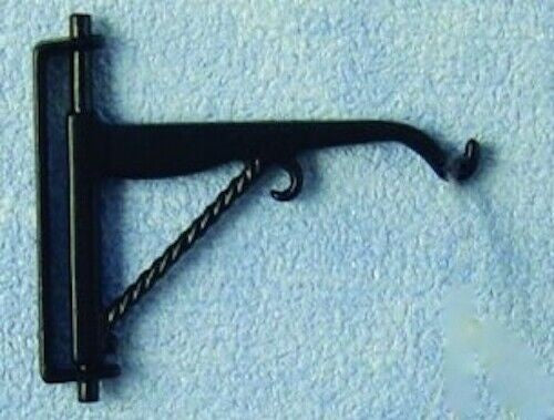 Black Hanging Basket Bracket, Dolls House Miniature, Plants Garden Accessory