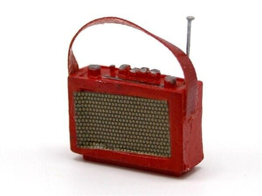 Radio Red, Dolls House Miniature, 1.12 Scale, Music Room, Transister
