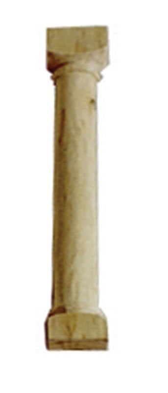 One Flat Backed Bare Wood Half Pillar, Doll House Fitting, Miniatures, DIY