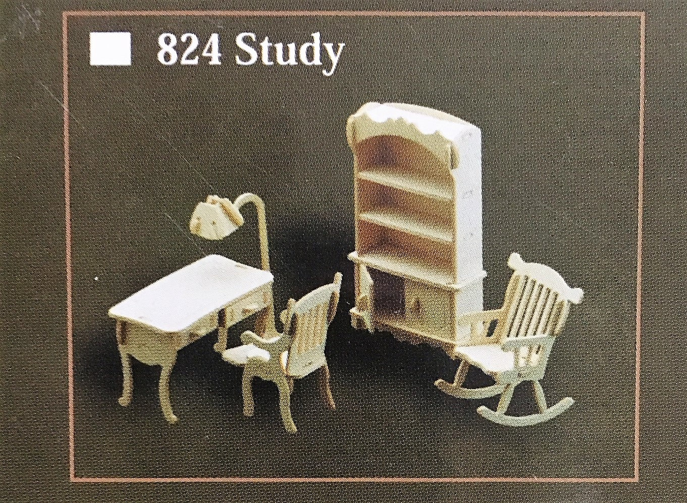 1/12th Scale Study Furniture Set, Dolls House Miniatures, UK