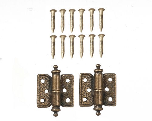 Antique Style Hinges (Style 1) Dolls House Miniature Door Accessory, Miniature