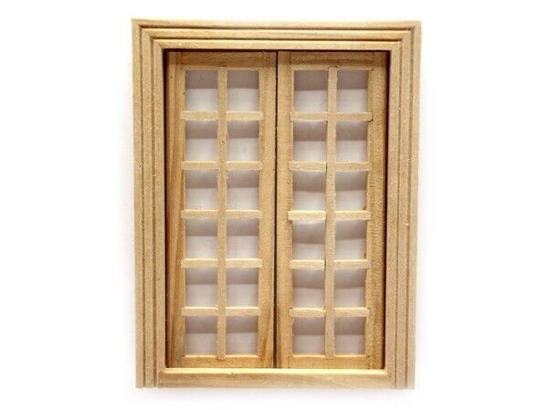 24th Scale Opening Internal Double Doors, Dolls House Miniature, DIY