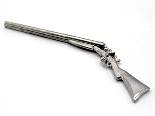 Antique Double Shotgun Broken, Dolls House Miniatures, Miniature Gun War Pewter