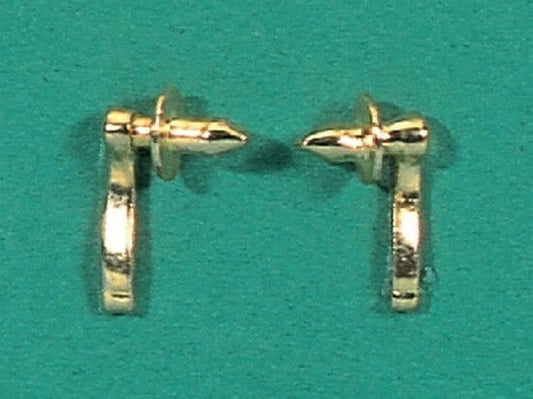 Door Handles In Gold, Dolls House Miniatures, Fixture & Fittings, Doors