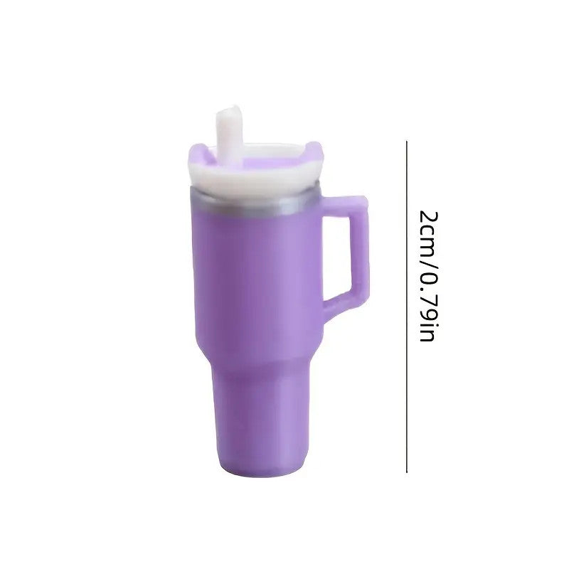 Thermal Cup With Lid & Straw, Dolls House Miniature, Price is For ONE ONLY