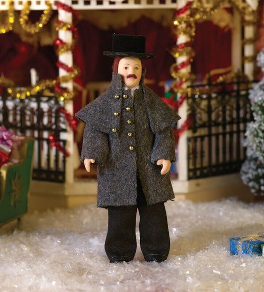 Lawrence Doll, Dolls House Miniature 1.12 Scale, Male Doll, Mustache