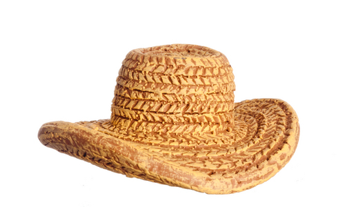 Small Resin Straw Hat, Dolls House Miniature 1.12 Scale