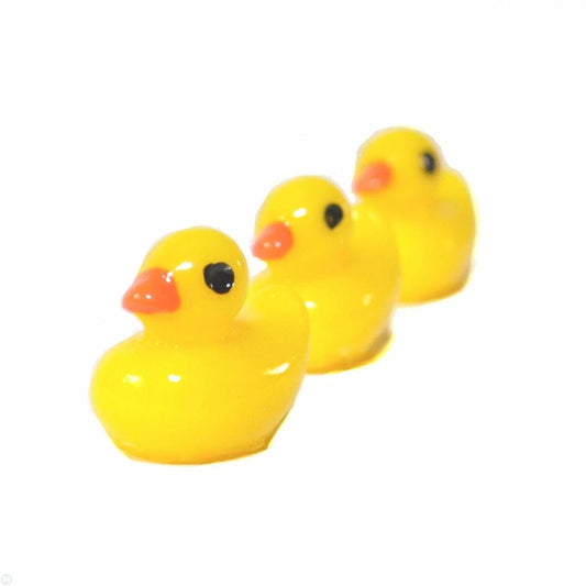 3 Yellow Bathtime  Ducks Dolls House Miniature Bathroom, Playtime Miniatures