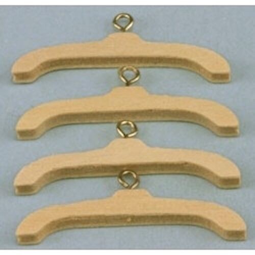 Coat / Clothes Hangers 4 Pack, Doll House Miniatures. Hanger