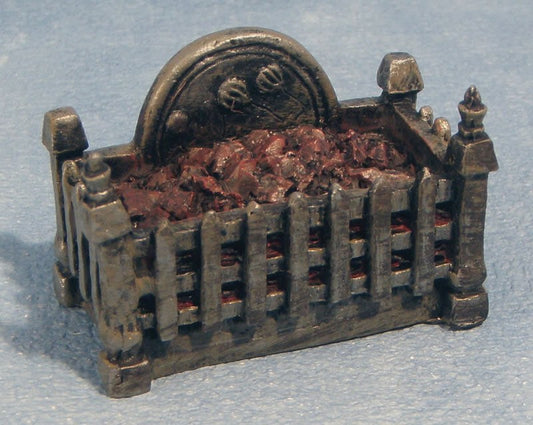 Fire Grate Square, Dolls House Miniature, Fireplace, 1.12 Scale