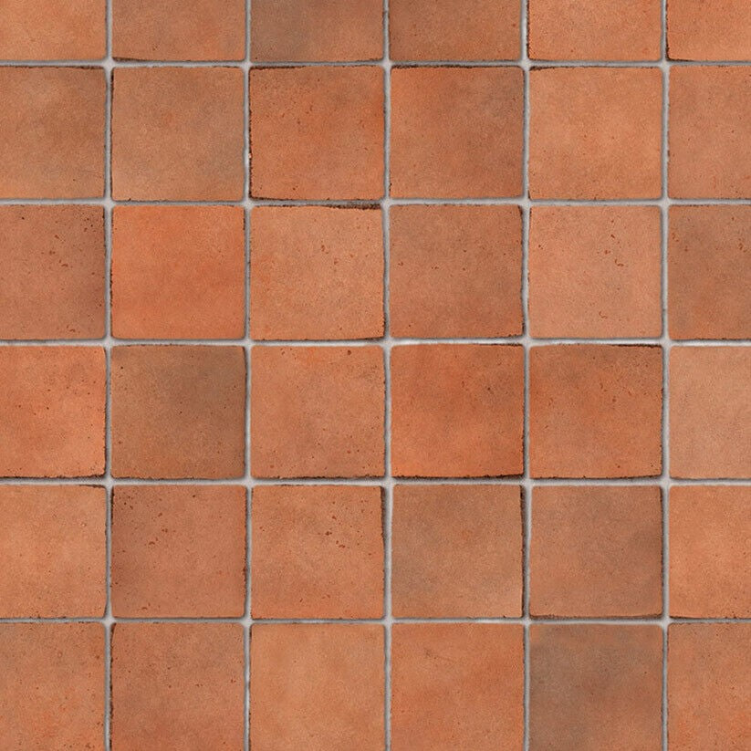 A3 Terracotta Small Tiles Card, Dolls House Miniature