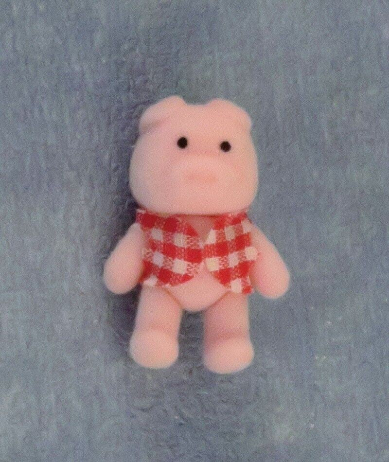 Toy Pig Pink, Dolls House Miniature, Nursery 1.12 Scale