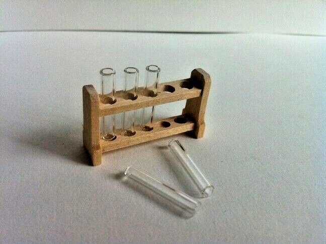 Test Tubes Dolls House Miniature Lab Chemist Accessory 1/12 Scale