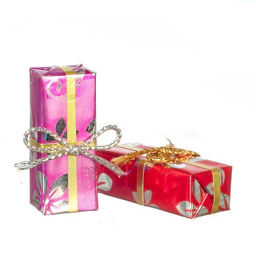 Christmas Or Birthday Presents 2 Pack - 3cm Long, Dolls House Miniature