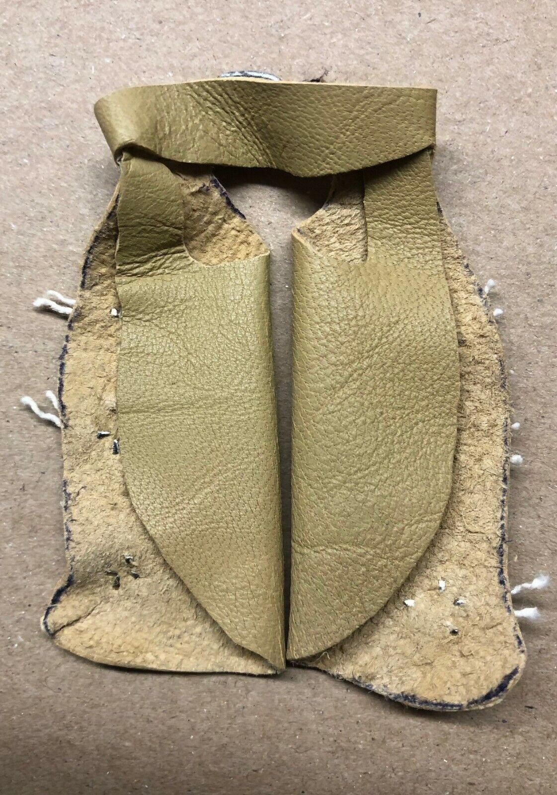 Cream Leather Cowboy Chaps, Trousers Miniature Dolls 1.12th Scale. The Old West