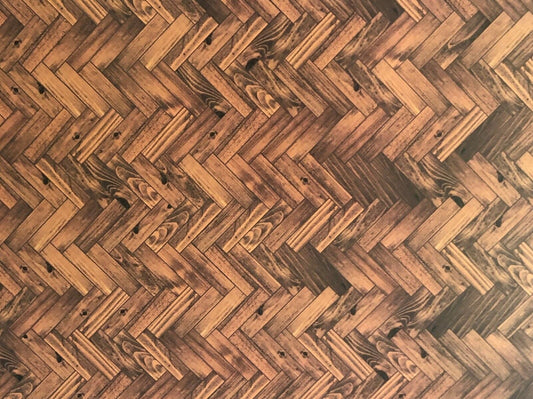 A3 Dark Parquet Flooring Card, Dolls House Miniature, Floor