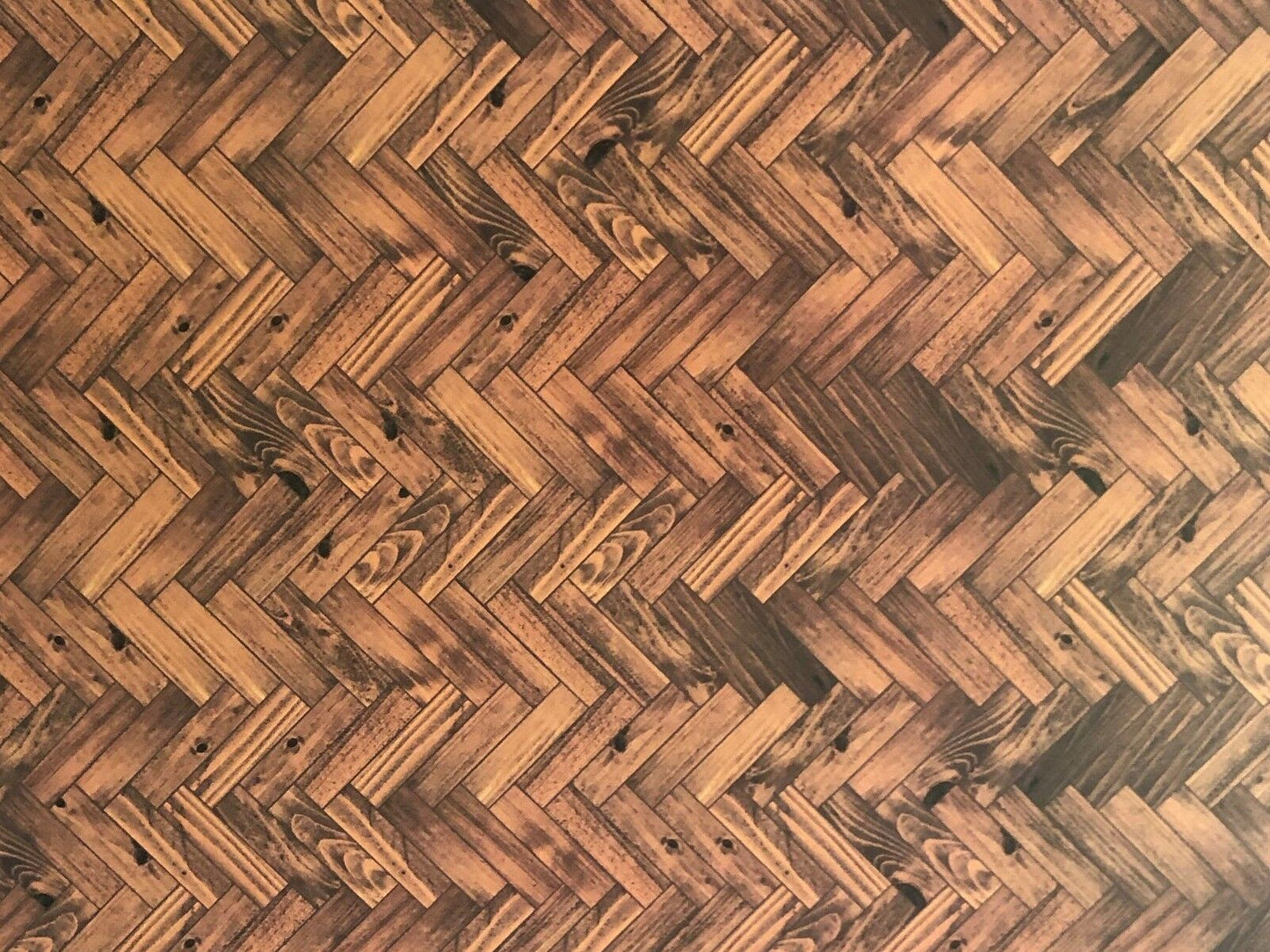 A3 Dark Parquet Flooring Card, Dolls House Miniature, Floor
