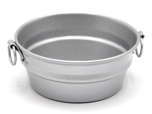 Tin / Metal Tub, Miniature Dolls House Accessory, 1:12 Scale, Diameter 45mm