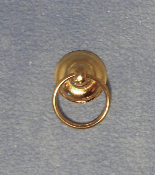 Brass Towel Ring, Dolls House Miniature, Bathroom Accessory 1/12 scale. Towels