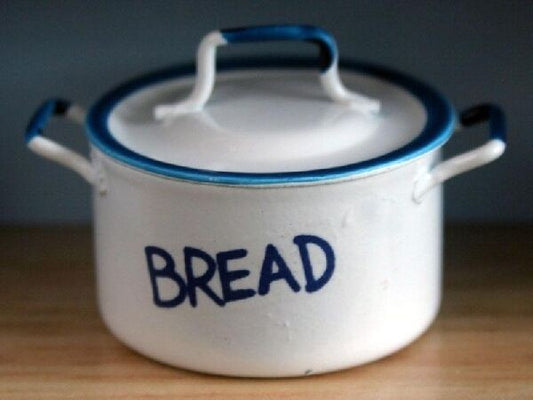 Round Bread Bin, Dolls House Miniatures Kitchen Accessory 1.12 Scale