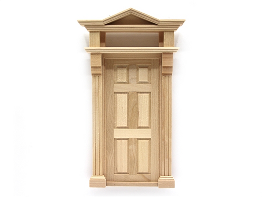 Skylight Door Wooden, Front Door Dolls House Miniature, 1:12 Scale