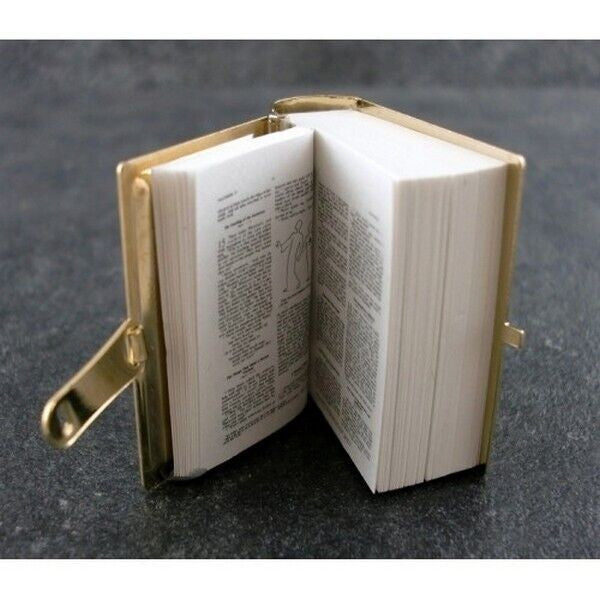 Printed Bible, Dolls House Miniature 1.12 Scale Church Book, Religion