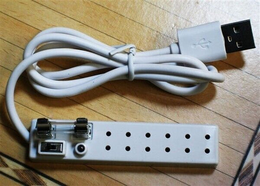 USB power for LED Lights. 6 socket extension with switch and fuse, Dolls House