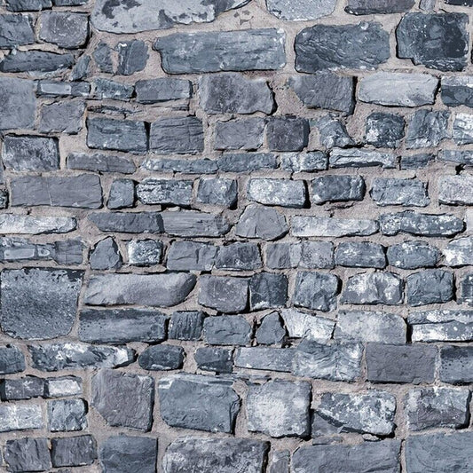A3 Embossed Grey Stone Wall, Dolls House Miniature, DIY Miniatures