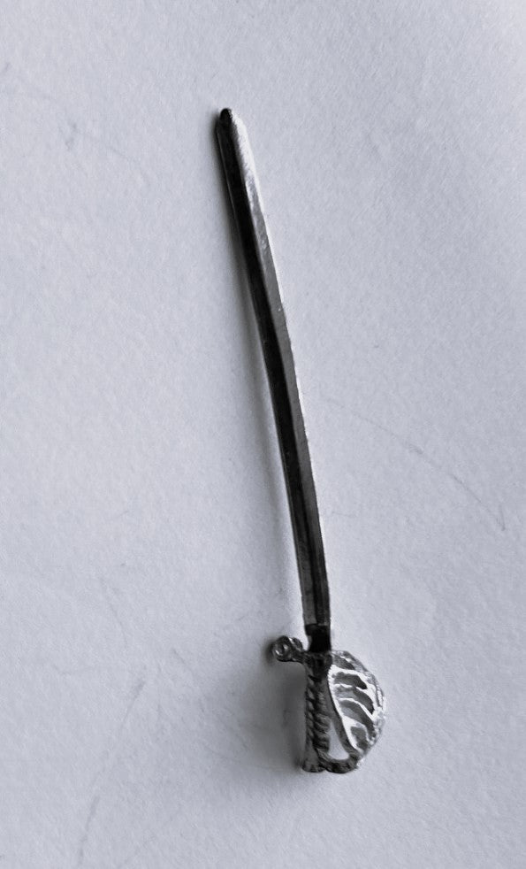 Cavalry Sword, Dolls House Miniature Weapon, 1.12 Scale, Battle