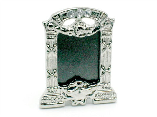 Silver Photo Frame with Embedded Jewels, Dolls House Miniature, Ornamental