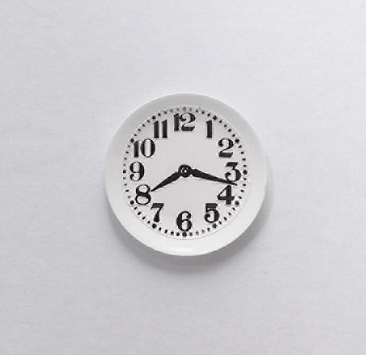Modern White Wall Clock, Dolls House Miniature Home Decor