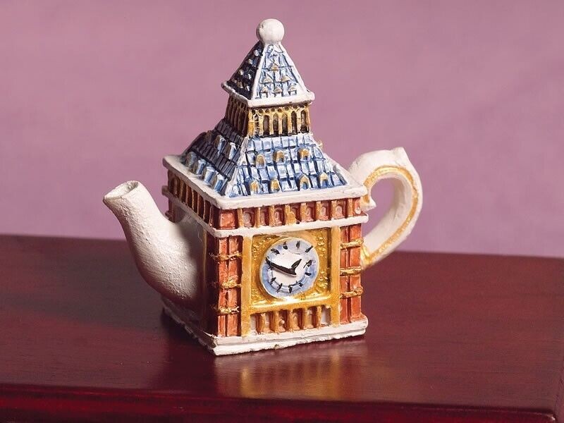 Big Ben Teapot, Dolls House Miniature Kitchen Dining Accessory
