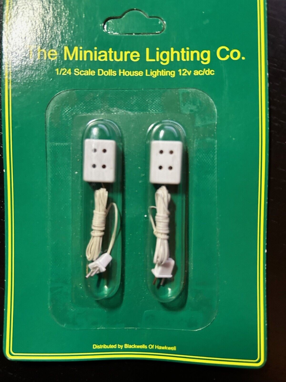 Double Socket Extensions Sockets, Dolls House Miniature 12v 24th Scale, Lighting