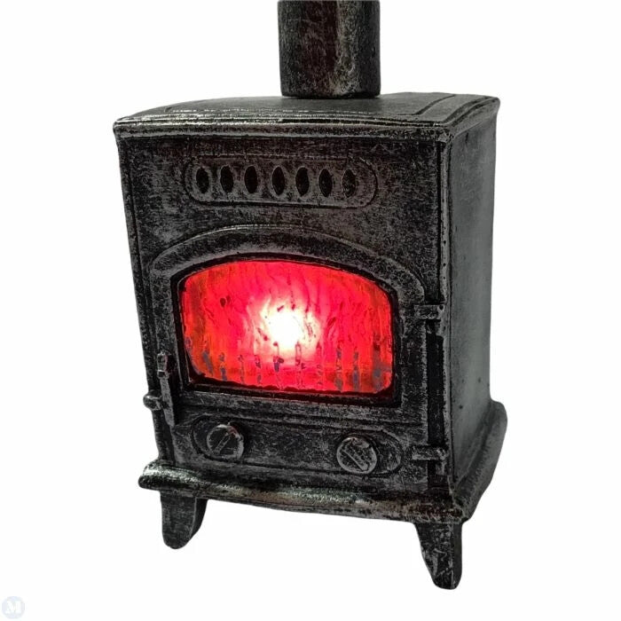 Wood Burning Stove, Dolls House Miniature, Light not included. Kitchen Accessory