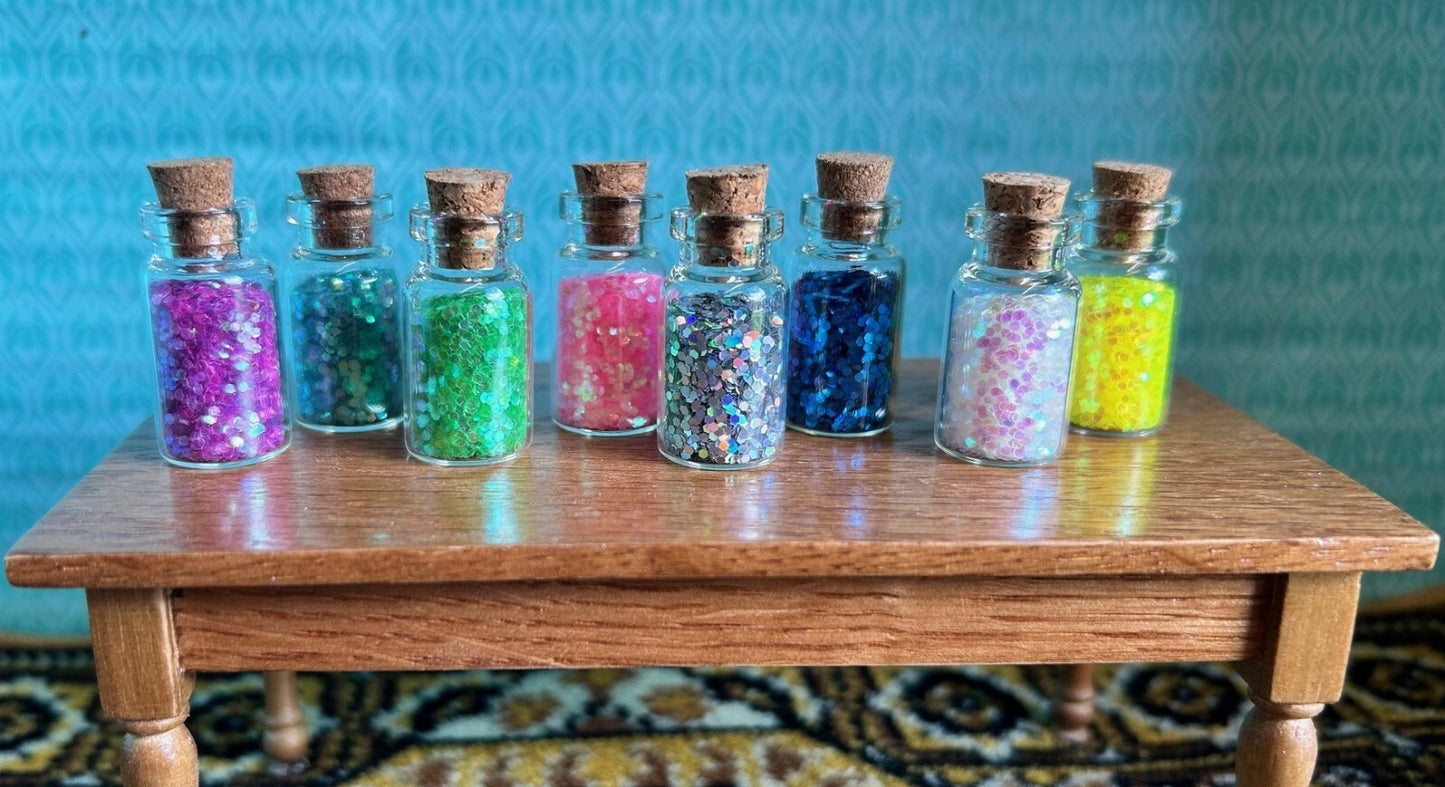 Coloured Stone Jar, Dolls House Miniature Accessory, Sparkle, Magic Shop, Shops