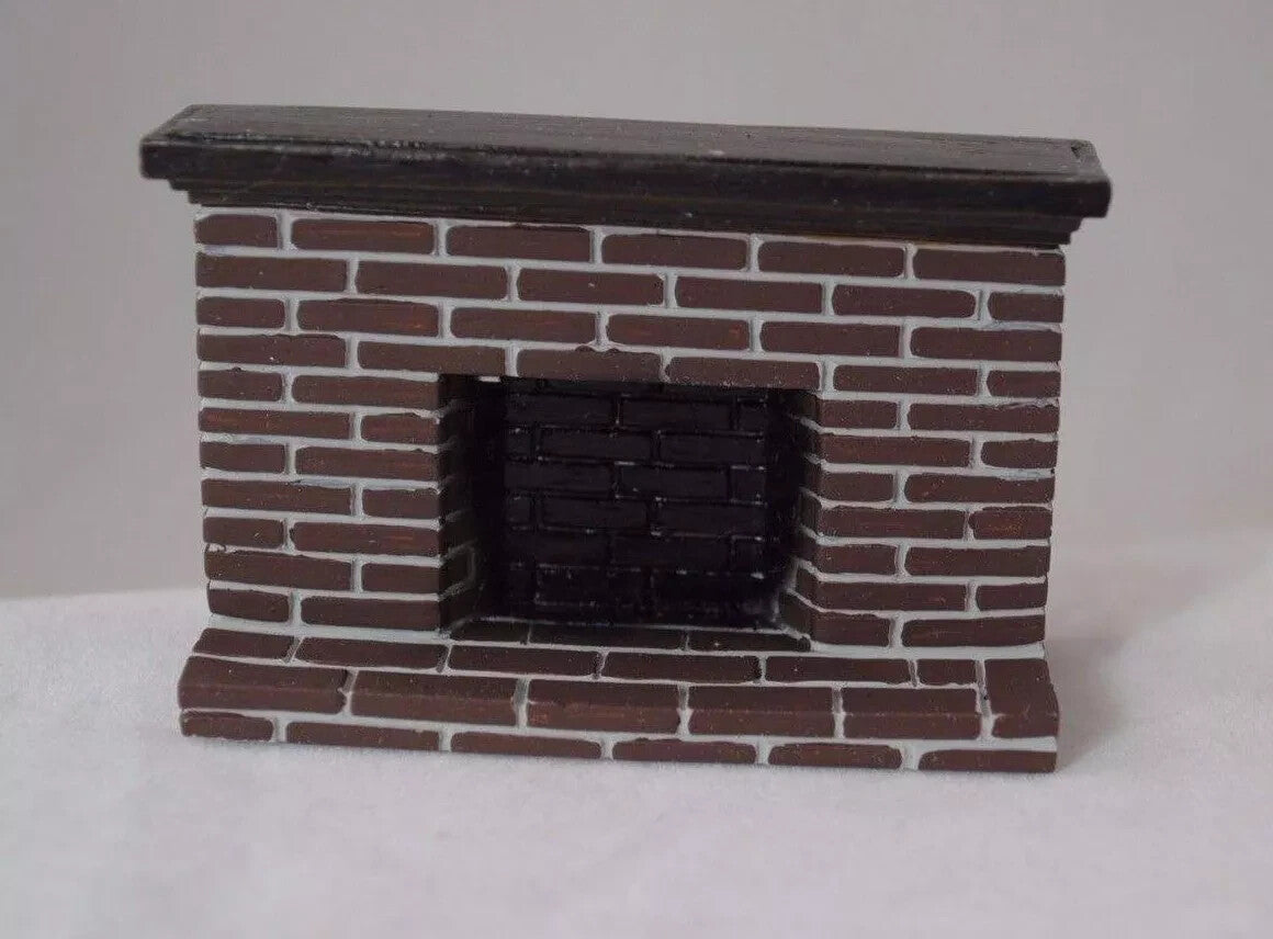 24th Scale Tudor Style Red Brick Fireplace, Miniature Dolls House 1/24 Scale