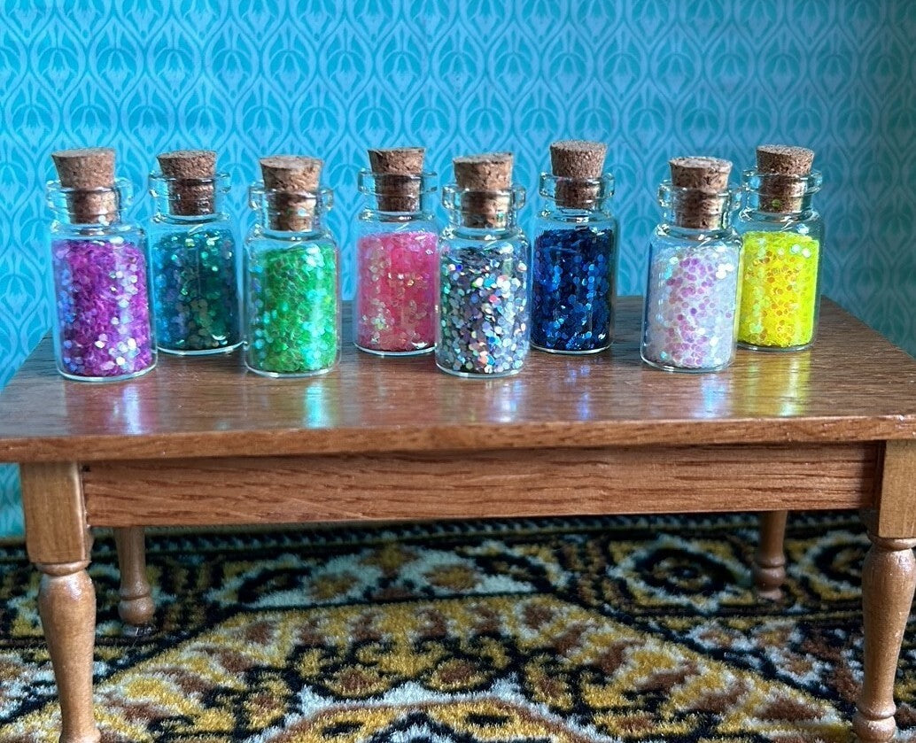 Coloured Stone Jar, Dolls House Miniature Accessory, Sparkle, Magic Shop, Shops