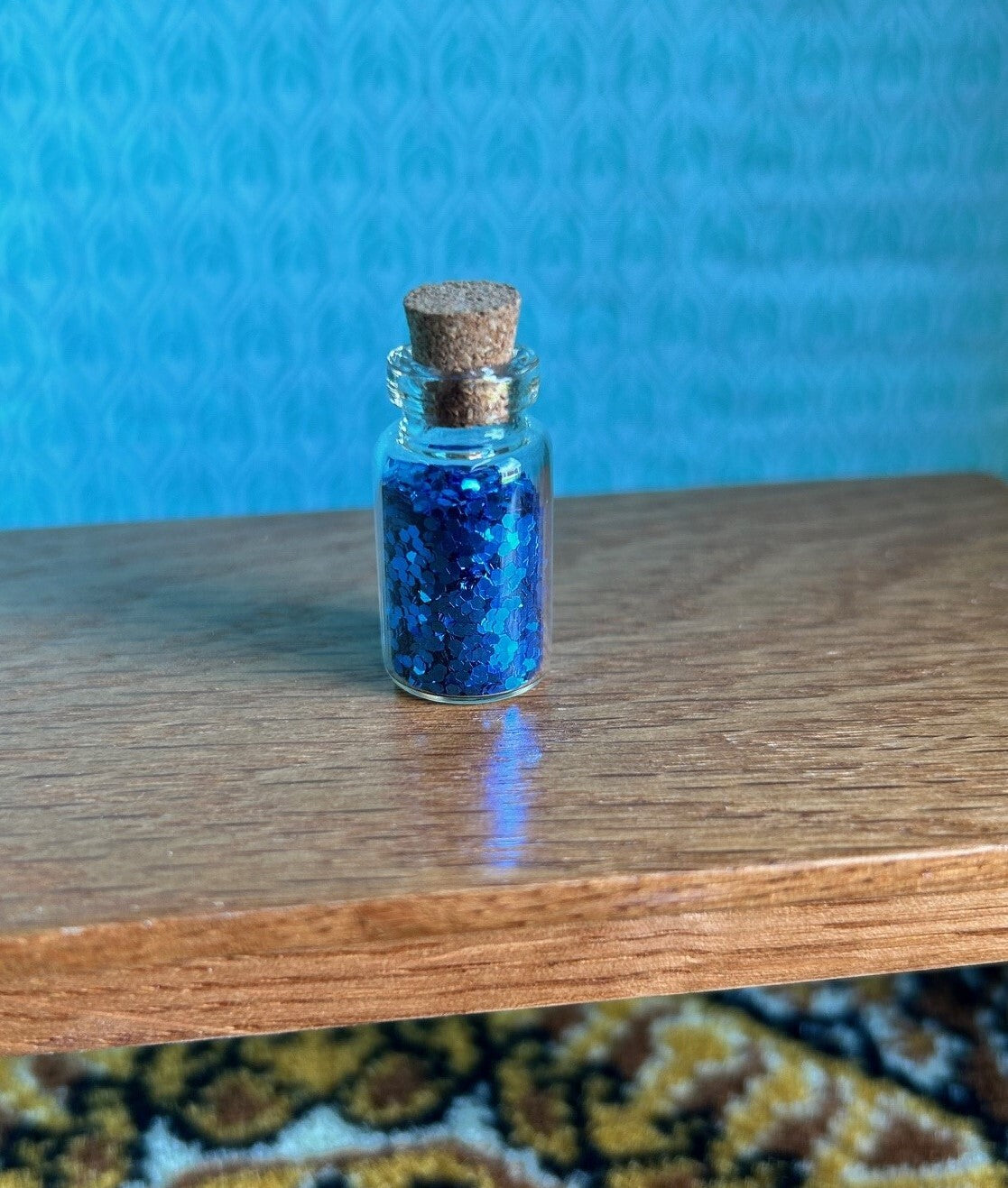Coloured Stone Jar, Dolls House Miniature Accessory, Sparkle, Magic Shop, Shops