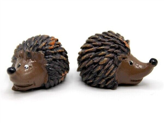 Two Hedgehog, Miniature Garden Accessory, Doll House 1.12th