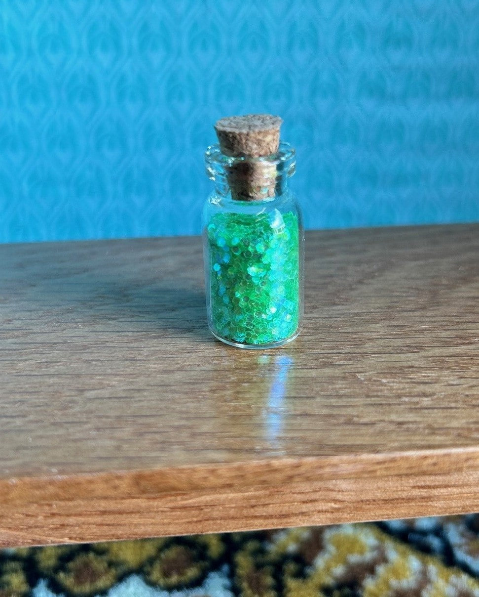 Coloured Stone Jar, Dolls House Miniature Accessory, Sparkle, Magic Shop, Shops