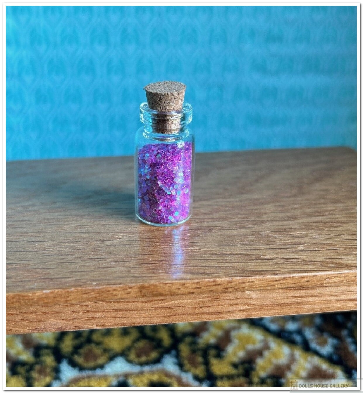 Coloured Stone Jar, Dolls House Miniature Accessory, Sparkle, Magic Shop, Shops