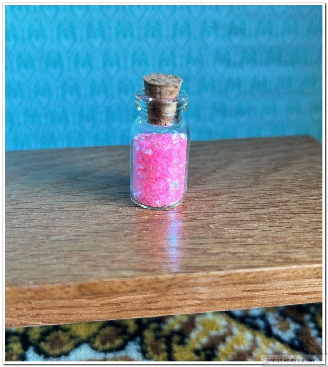 Coloured Stone Jar, Dolls House Miniature Accessory, Sparkle, Magic Shop, Shops